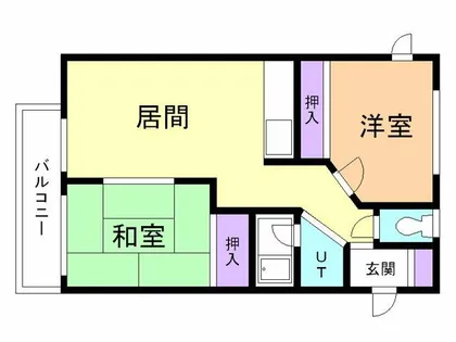 ビレッジアートむろらん【401号室】の間取り