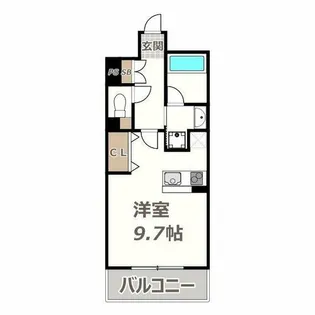 グランジュテ住吉【6階】の間取り