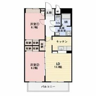 Maison・de・Chocolat【2階】の間取り