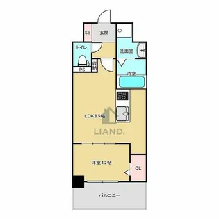 エルグランド東比恵【603号室】の間取り