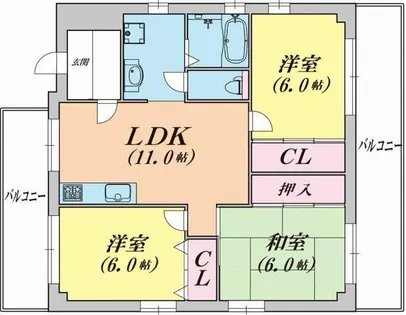 兵庫県神戸市北区鈴蘭台東町1丁目【マンション】の間取り