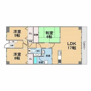 サンテ東甲子園【3階】の間取り