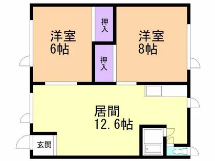 Kアパート【203号室】の間取り