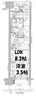 プレサンスロジェ名古屋駅NORTH FRONT【5階】の間取り