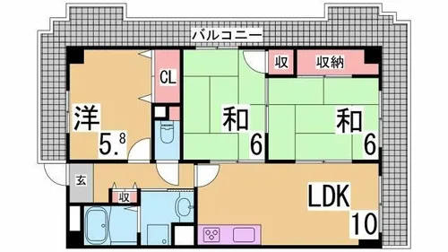 兵庫県神戸市兵庫区駅南通3丁目【マンション】の間取り