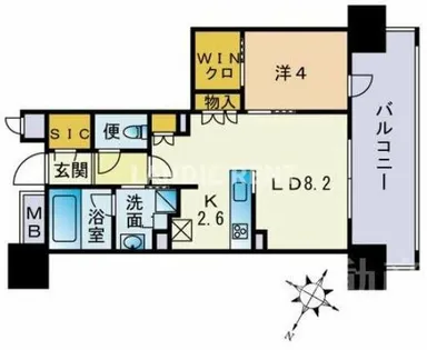 ザ・パークハウス大濠翠景【2階】の間取り