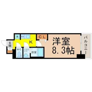 プレサンス大須観音ディオ【14階】の間取り