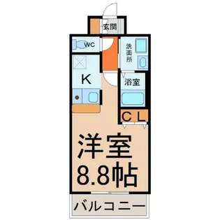 ライジングコート名古屋駅南【9階】の間取り