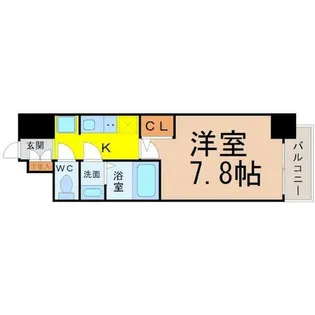 S-RESIDENCE志賀本通【4階】の間取り