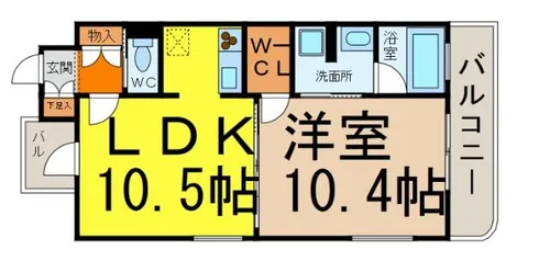 さくらHills名駅NORTH【7階】の間取り