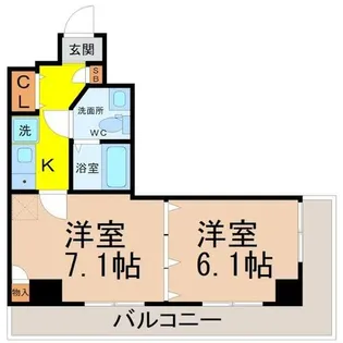 アーバンフラッツ新栄【5階】の間取り