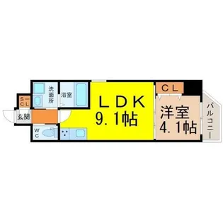 LUXETAGE大須west【9階】の間取り