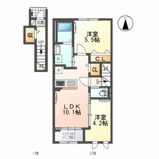 やまたちはな【2階】の間取り