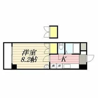 ロイヤル天神南【9階】の間取り