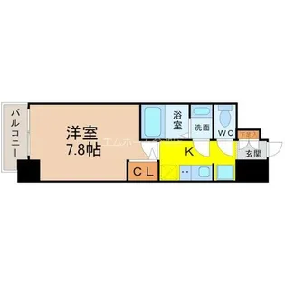 S-RESIDENCE志賀本通【4階】の間取り