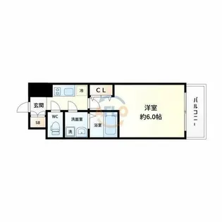 エスリードレジデンス新大阪プライム【11階】の間取り