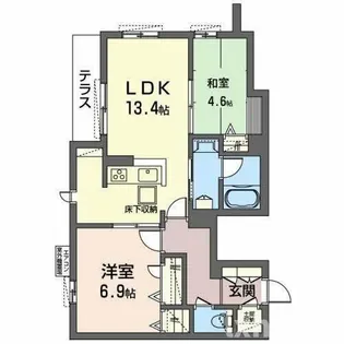 シャーメゾン リーゾス【1階】の間取り