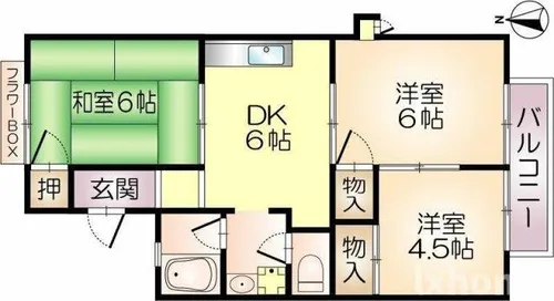 ディアコートJOYII【1階】の間取り