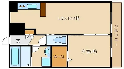 レジデンスファーベス【1階】の間取り
