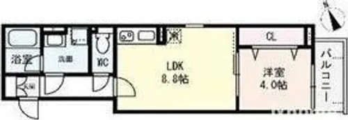 SOLASIA LUFRA 吹田岸部【2階】の間取り