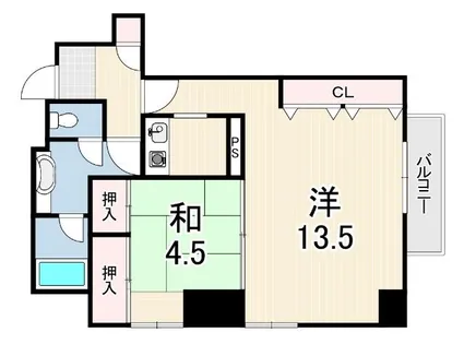 ルーア芦屋【3階】の間取り