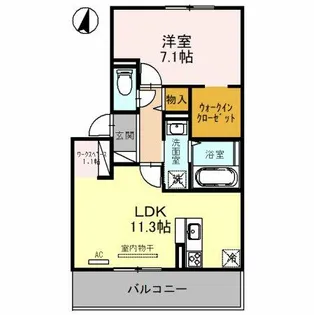 セジュール南耳原【2階】の間取り