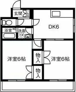 リトルタウン惠【1階】の間取り