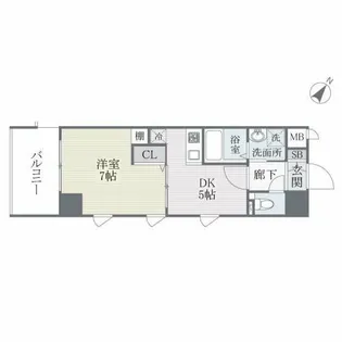 QREST博多東I【505号室】の間取り