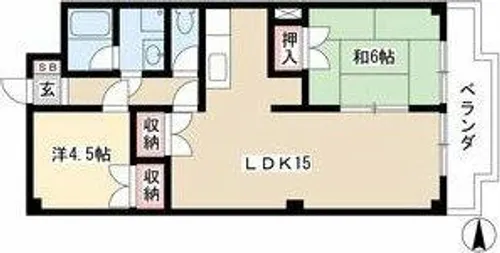 ラフォーレ中村【3階】の間取り