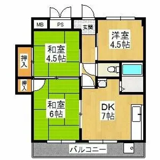 エスポワールイワタ【2階】の間取り