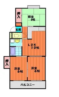 グレース狭山【203号室】の間取り