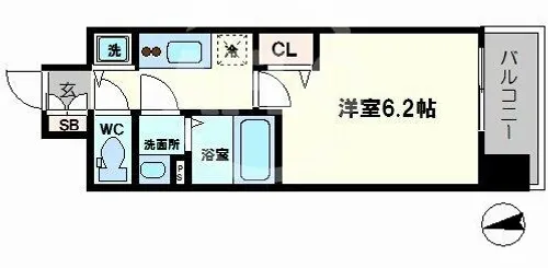 グランカリテ日本橋【7階】の間取り