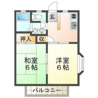 YZハイツ【2階】の間取り