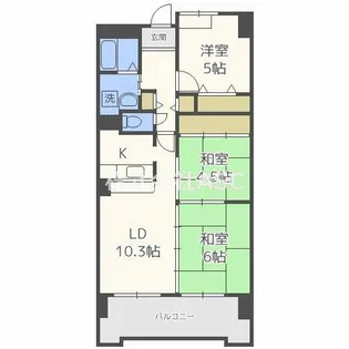 アメニティ江戸堀【13階】の間取り