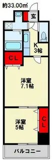 アヴィニールNo.5【402号室】の間取り