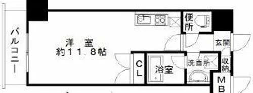 エスティメゾン南堀江【11階】の間取り