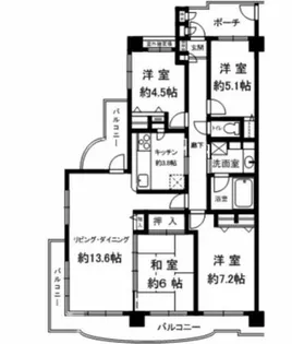 ルネ・ヒューマンズガーデン和泉【5階】の間取り