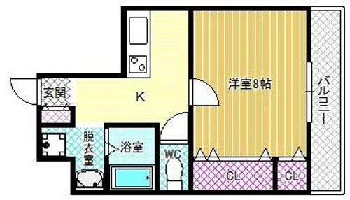 ハートフルOKA【1階】の間取り