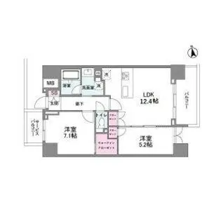 シーズンフラッツ今池NORTH【4階】の間取り