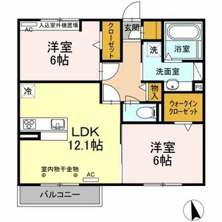 リジュール【102号室】の間取り