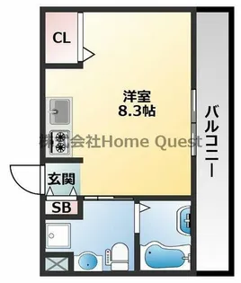リビングライフ長瀬EASTⅡ【3階】の間取り
