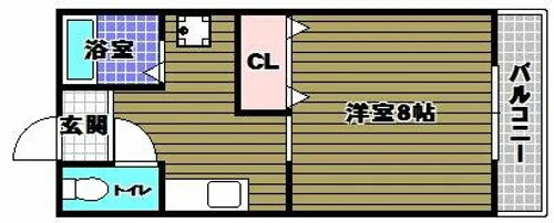 コーポ池之内【2階】の間取り