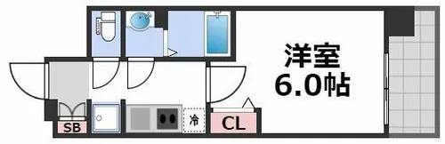 ララプレイス玉造パルク【10階】の間取り