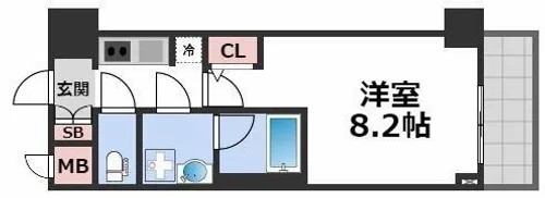 Fortuney大手前【15階】の間取り