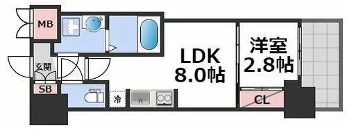 セレニテ本町東リアン【11階】の間取り