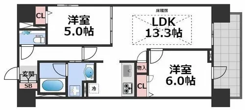 IBC Residence East【14階】の間取り