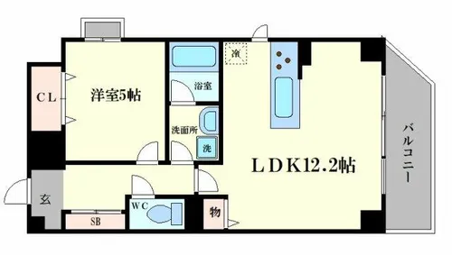 ゼクス九条【7階】の間取り