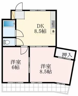 大阪府大阪狭山市茱萸木7丁目【マンション】の間取り