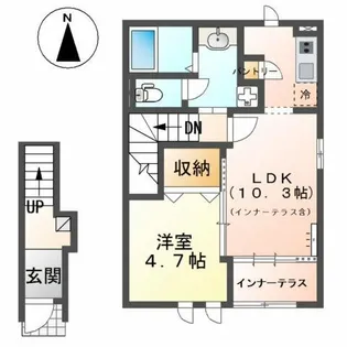 パルティール・秋桜【2階】の間取り