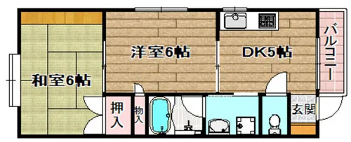 土田コーポ【302号室】の間取り